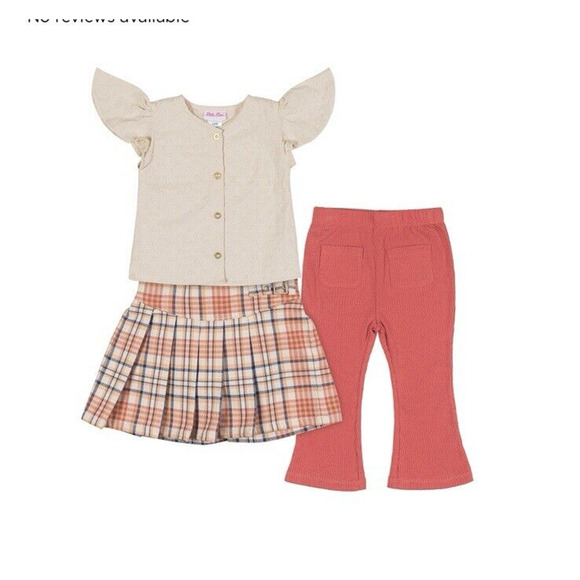 Little Lass 4-Piece Top, Skirt, Pants & Headband Set Baby Girls 12 Months - Picture 7 of 7